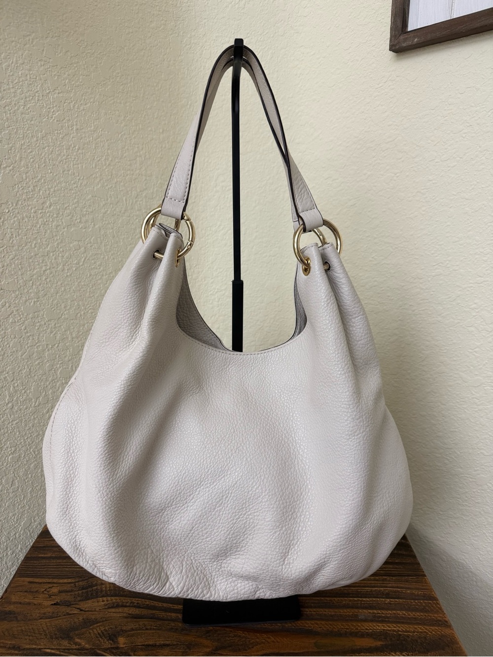 Michael Kors Charm Tassel Leather Hobo Bag - Picture 4 of 10